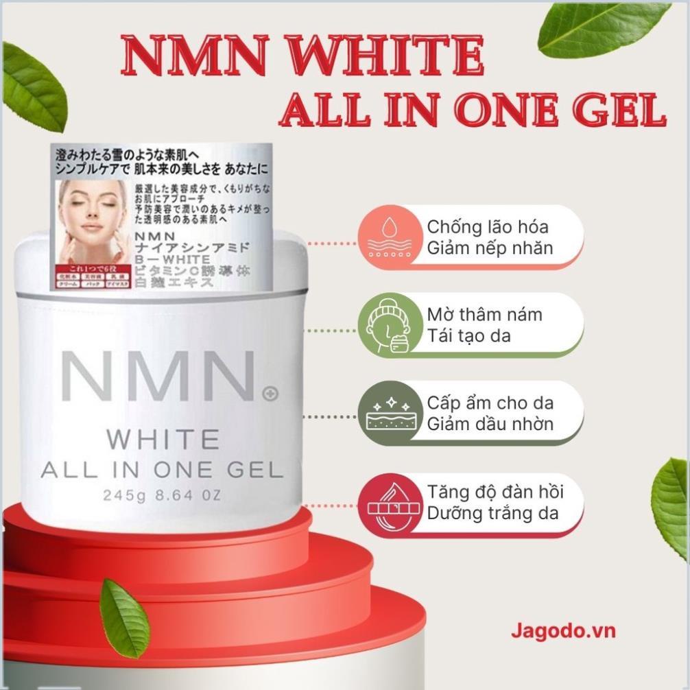 Kem dưỡng trắng da chống lão hóa NMN, gel dưỡng NMN white all in one, dưỡng da nâng cơ giảm nếp nhăn 245g 68o