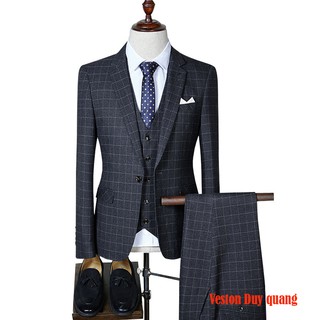 Veston Caro Đen Thời Trang Cao Cấp
