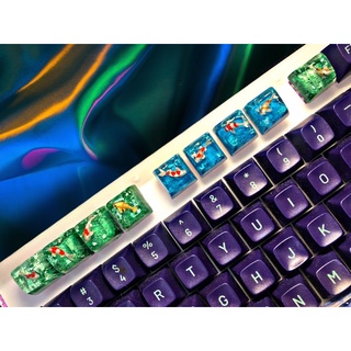 Nút bàn phím keycap resin cá koi / jellyfish