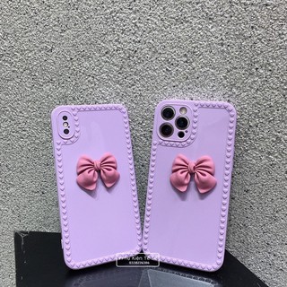 Ốp Iphone viền tim nơ (Đủ các dòng máy)