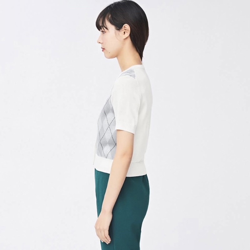 Áo thun - khoác cardigan dệt kim thun gân dày có cổ mặc 2 cách - GU thời trang Nhật Bản mùa thu