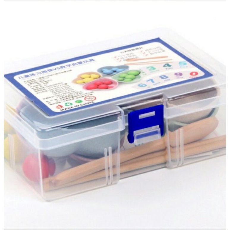 Đồ chơi thông minh Montessori gắp hạt kèm bát kích thích sáng tạo, đồ chơi phát triển trí tuệ