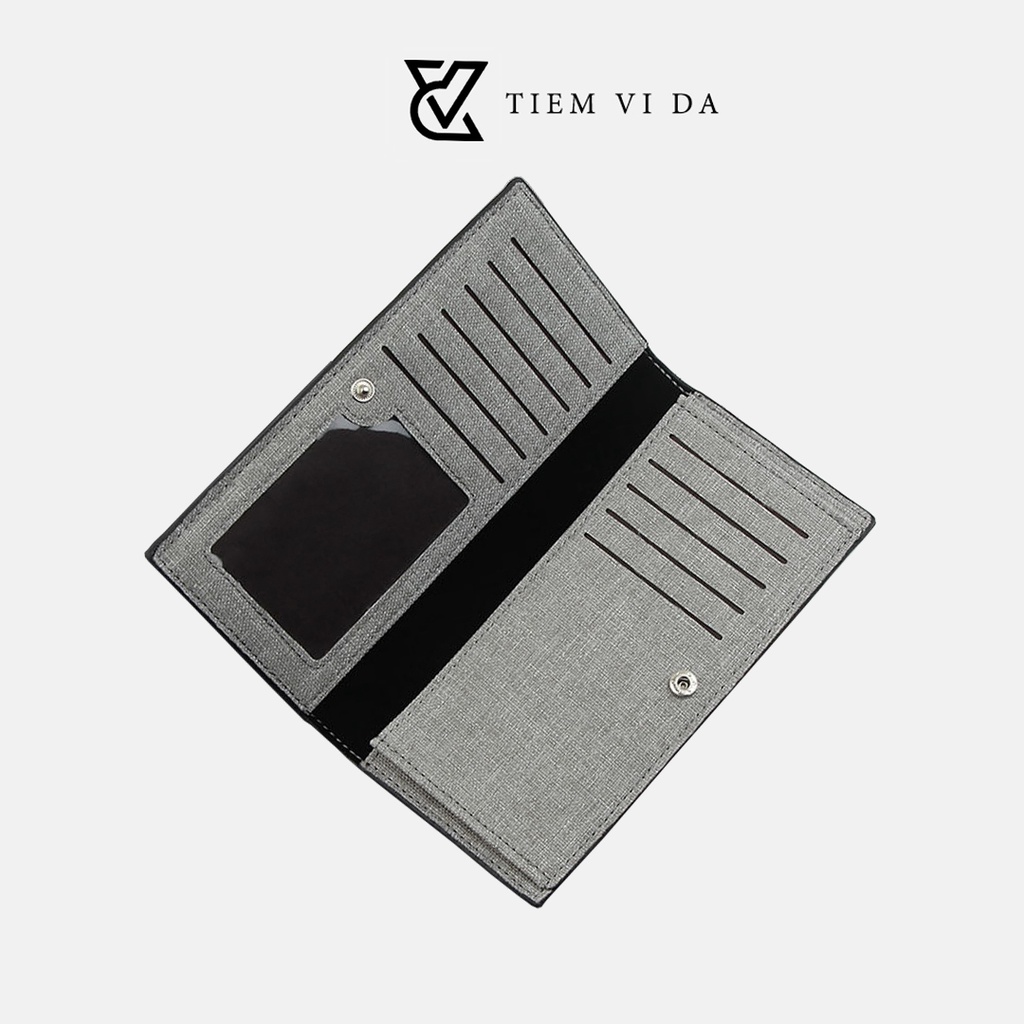 Ví dài nam cầm tay nhiều ngăn cao cấp bóp nam thời trang chất liệu canvas siêu bền đẹp v1126