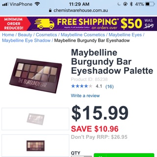 Maybelline eyeshadow palette