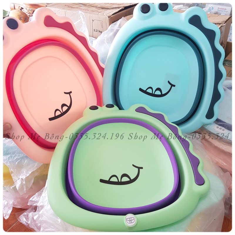 Chậu rửa gấp gọn hình khủng long