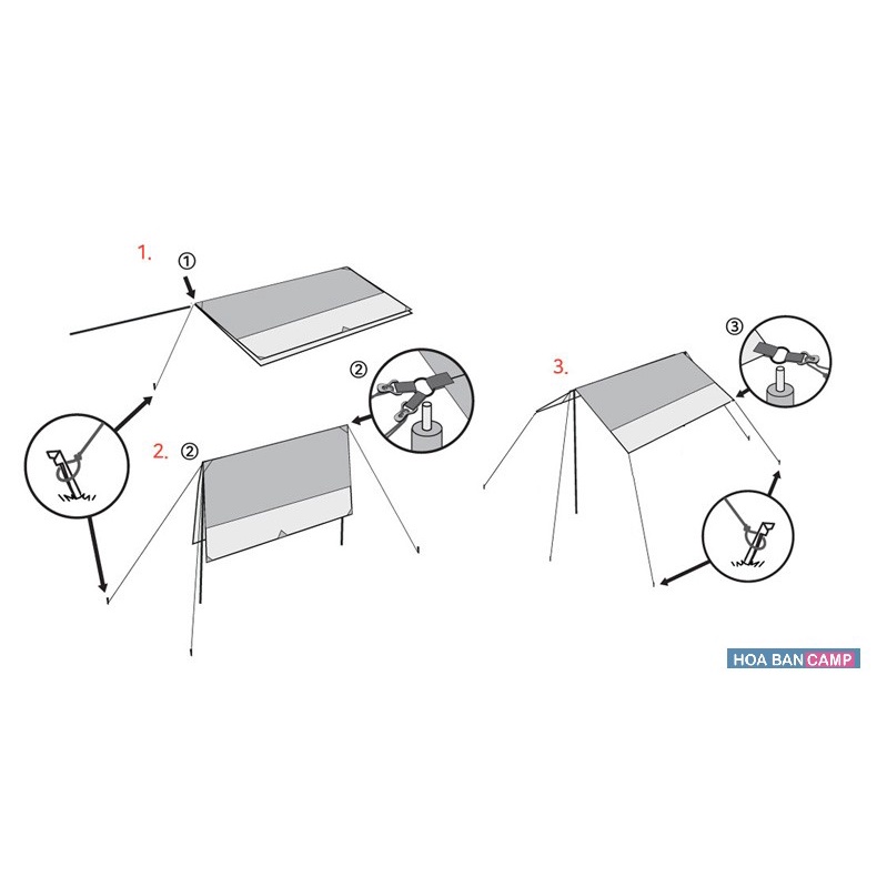 Tăng Dã Ngoại Chống Thấm | 420x420cm