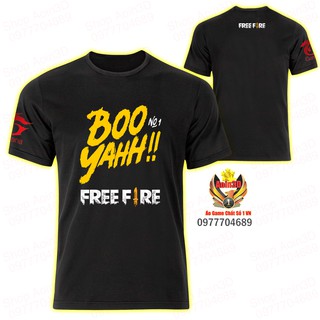 Áo Free Fire Booyahh - Áo đen ngắn tay Aoin3D