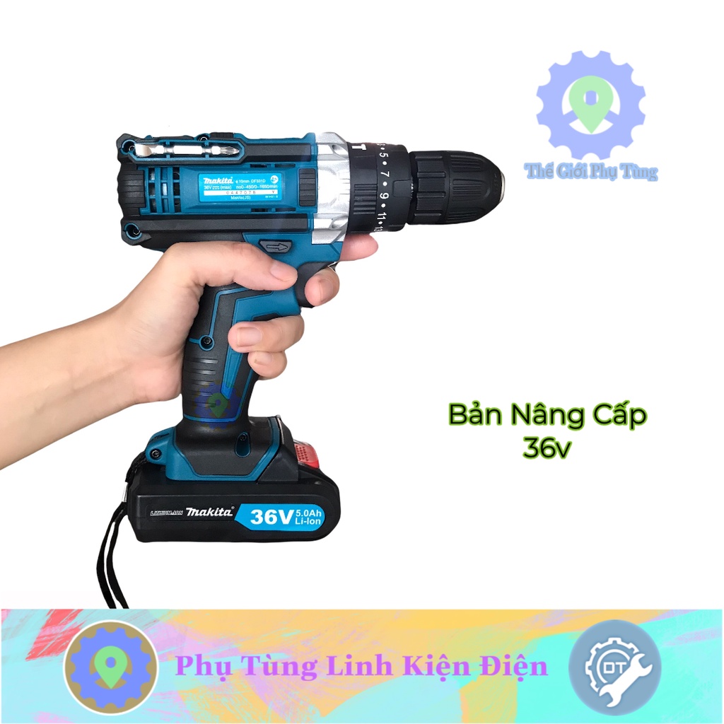 Máy Khoan Pin, Bắn Vít Makita 26V – 3 Chế Độ Khoan – Bộ Phụ Kiện 24 Chi Tiết Đi Kèm