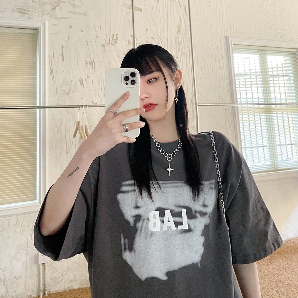 NRVP Áo Thun Nữ Ngắn Tay In Chữ Phong Cách Hàn Quốc