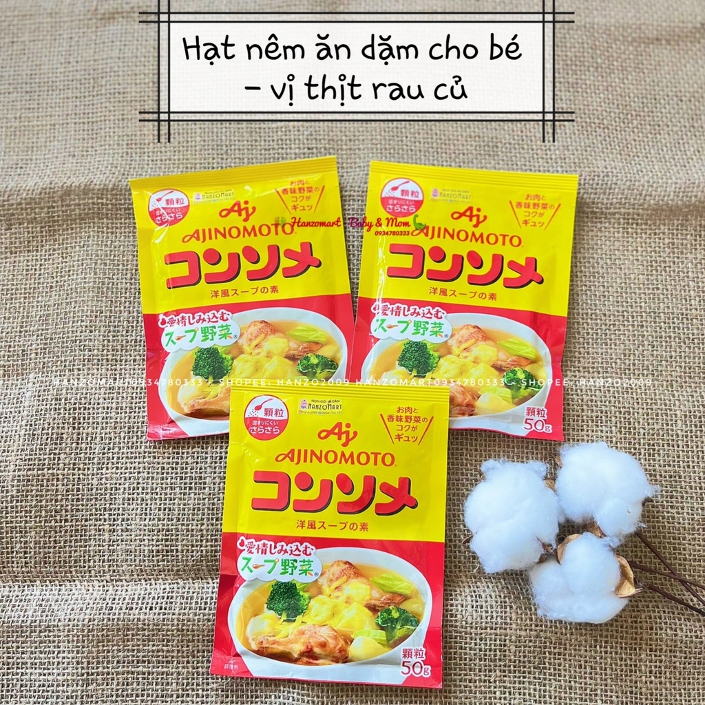 Hạt nêm rau củ Ajnomoto 50gr cho bé ăn dặm Nhật Bản
