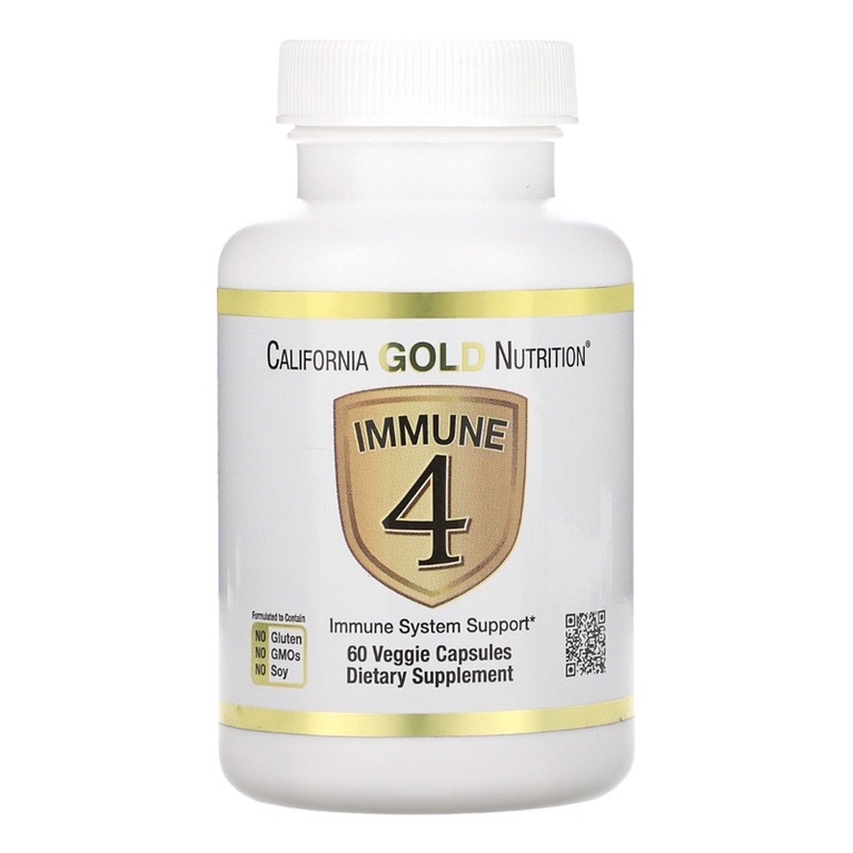 Viên Hỗ Trợ Tăng Miễn Dịch - IMMUNE 4 | California Gold Nutrition Immune [60 Viên]