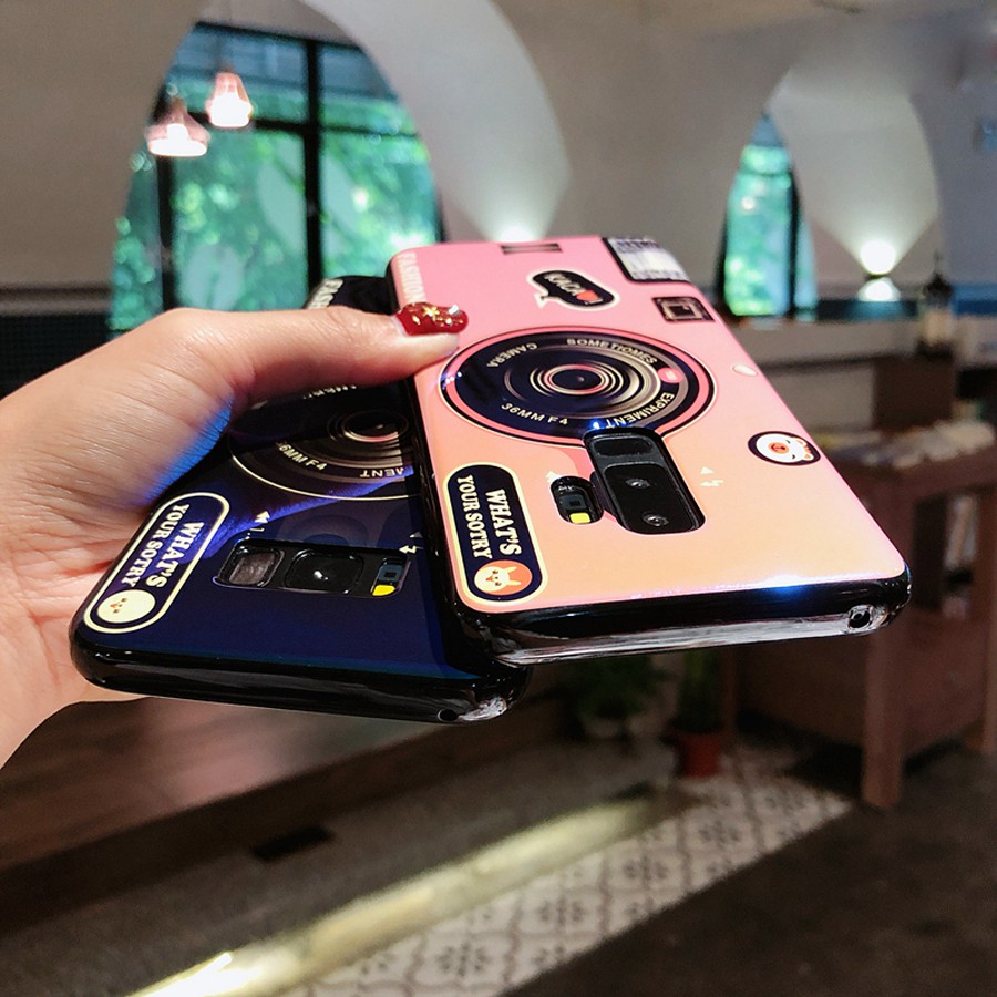 Ốp điện thoại kiểu máy ảnh cho Samsung A10 A20 A30 A50 A60 A70 A80 A90 A10S A20S A30S A40S A50S