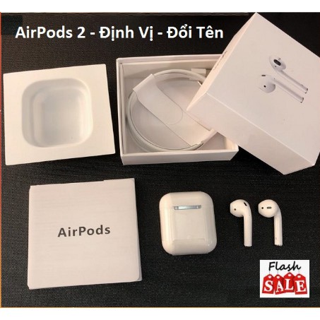 Tai Nghe Bluetooth Cảm Ứng AirPods 2 Định Vị Đổi Tên - Cảm Biến Tháo Tai - Sạc Không Dây 2020