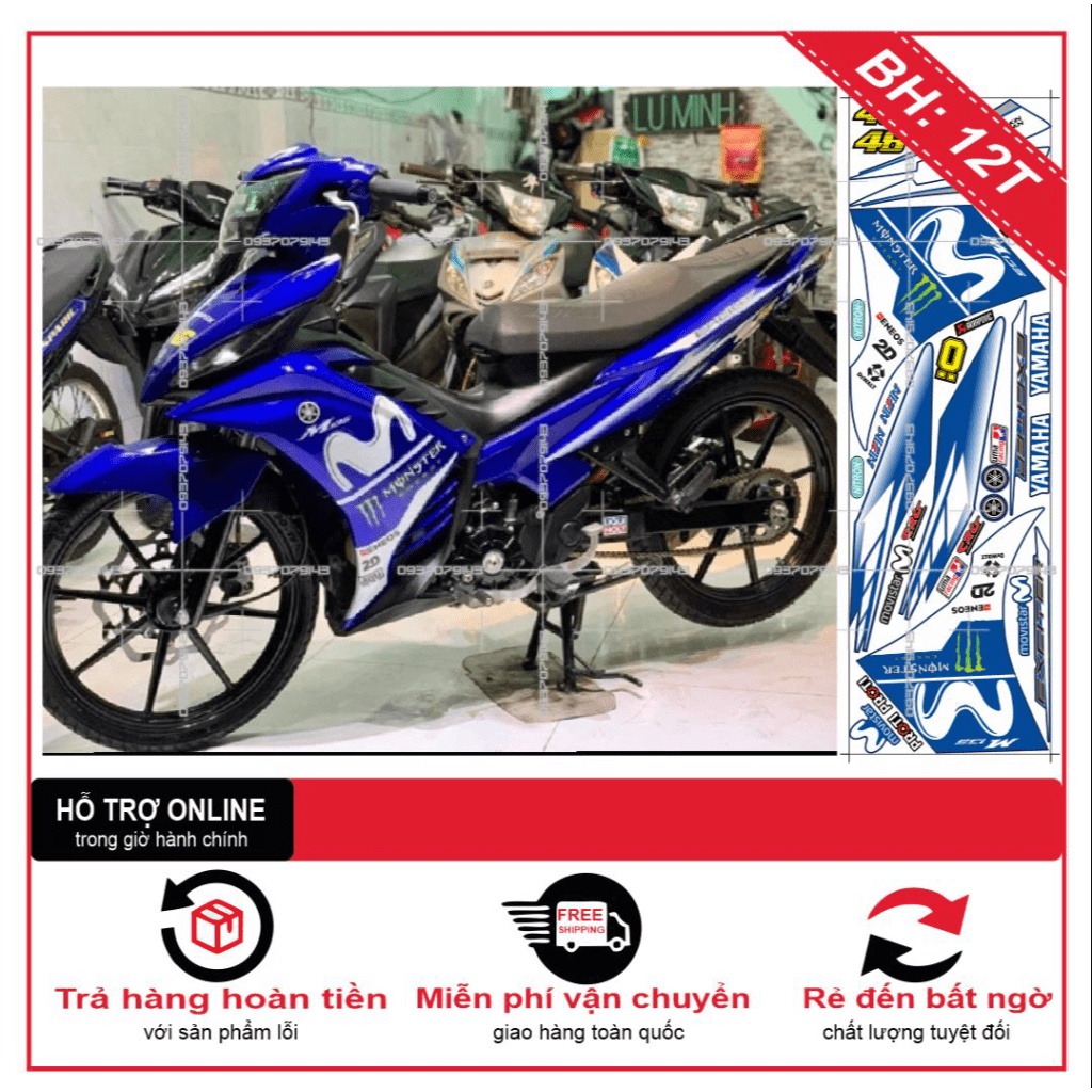 TEM RỜI EX 2011 MOVISTAR XANH GP -- SHIN DECAL 2