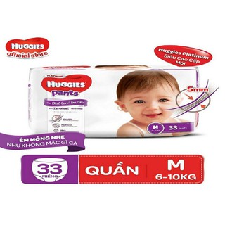 [THANH LÝ] Combo 2 gói Tã quần siêu cao cấp Huggies Platinum M33