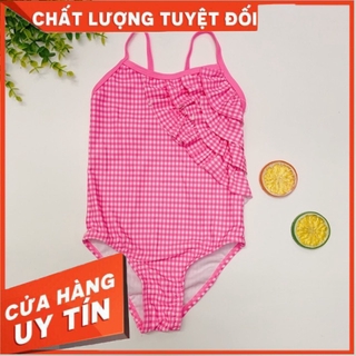 ⚡TOP BÁN CHẠY⚡ Dứơi 13kg ẢNH THẬT  Bikini 1 mảnh carô hồng   - đồ bơi cho bé gái - đồ bơi bé gái hàng xuất-MinhTrang