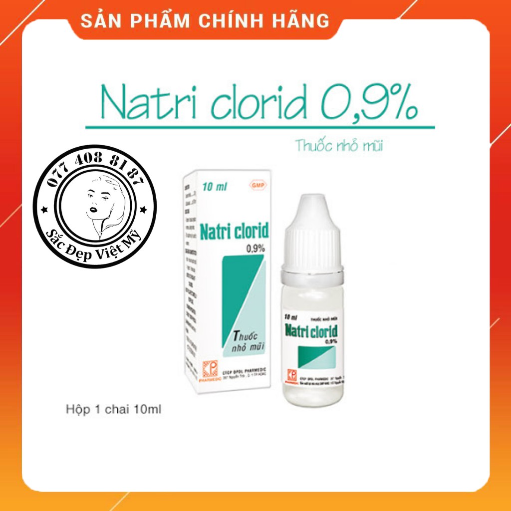 Nước Muối Vệ Sinh Mũi Cho Người Lớn Và Trẻ Nhỏ Chai 10ml