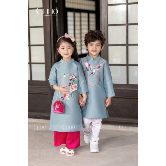 🌷 Sét áo dài gia đình mẹ bé cao cấp đẹp chất tapta sang chảnh hàng thiết kế giá rẻ