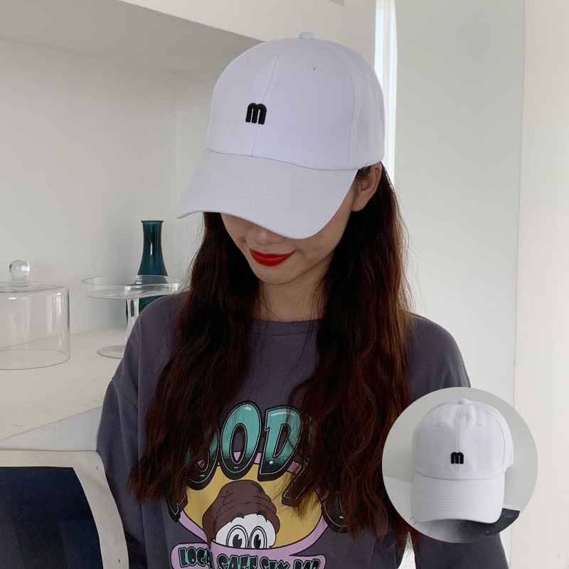 Mũ lưỡi trai chữ M trẻ trung phong cách ulzzang nam nữ
