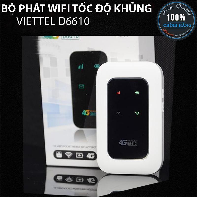 THIẾT BỊ PHÁT SÓNG WIFI KHÔNG DÂY VIETTEL D6610 4G LTE - WIFI ĐỈNH CAO, ĐẲNG CẤP DOANH NHÂN