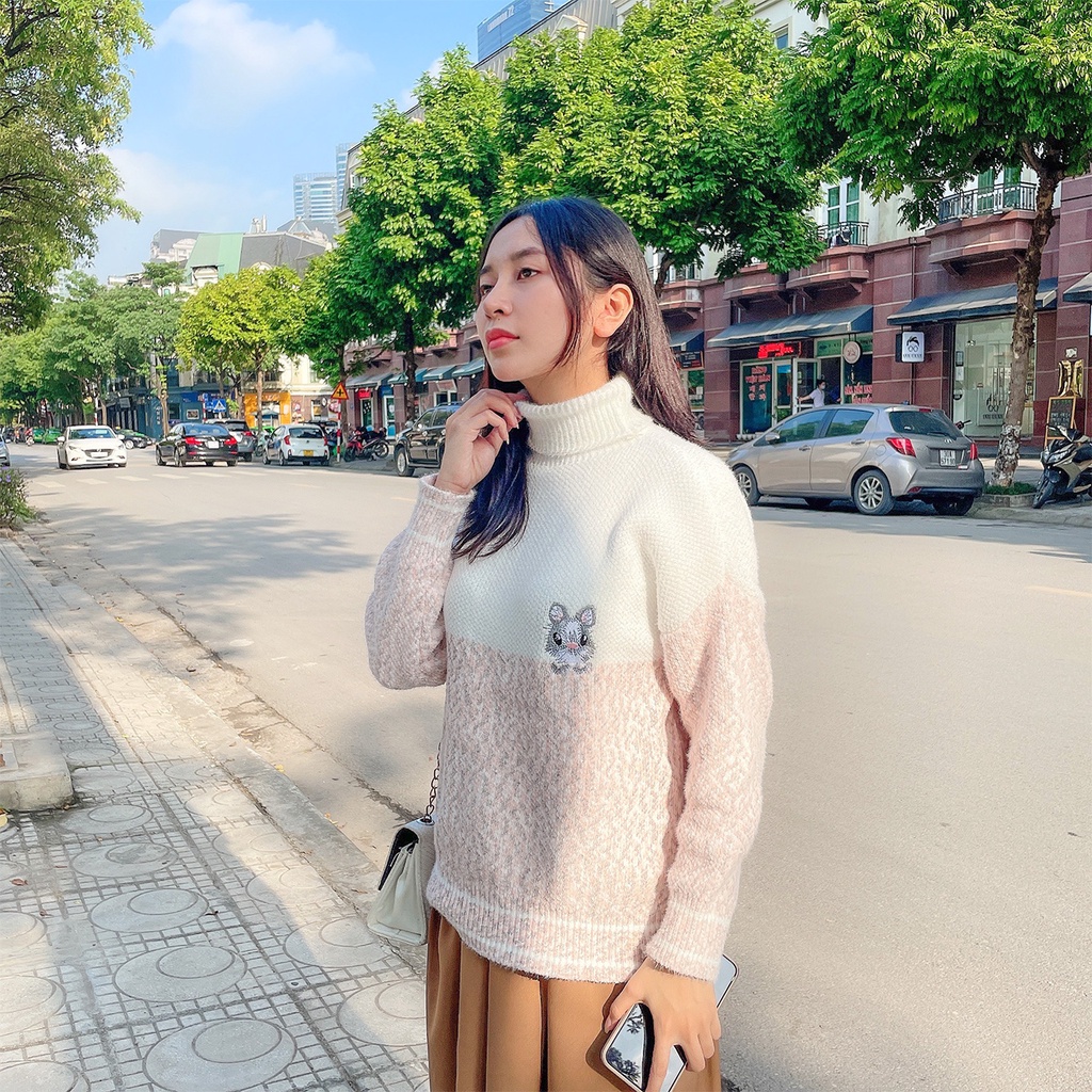 Áo len cao cổ nữ tay dài giữ nhiệt thu đông cổ lọ và cổ 3 phân chất liệu len muối cao cấp kiểu Hàn Quốc 23closet- ALCC01
