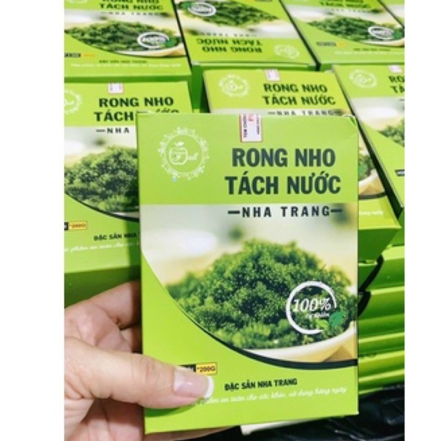 Hộp 200gr RONG NHO TÁCH NƯỚC NHA TRANG