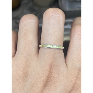 Nhẫn bạc 950 đá pe.ri.do.te!