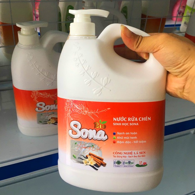 Nước Rửa Chén SoNa Hương Quế 1,6kg