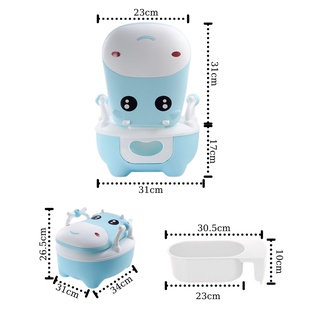 Bồn Cầu Cho Bé, Bô Tập Đi Vệ Sinh Cho Bé Chất Liệu PVC Thân Thiên Với Bé Bô Có Đêm Mông Và Tựa Lưng