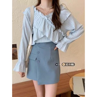 Áo nữ bánh bèo tay dài tiểu thư 2021