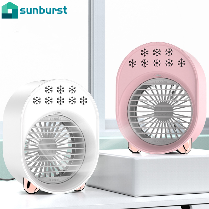 Protable Mini Spray Cooling Fan / USB Rechargeable Dormitory Air Purifier Humidifier Desktop Fan / For Home Office