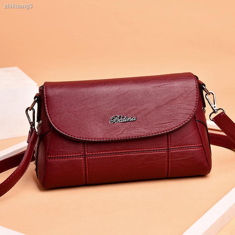 Túi Boutique Girls  2021 Túi xách nữ họa tiết da thật Túi đeo chéo một vai Phiên bản Hàn Quốc Túi mẹ trung niên thời trang