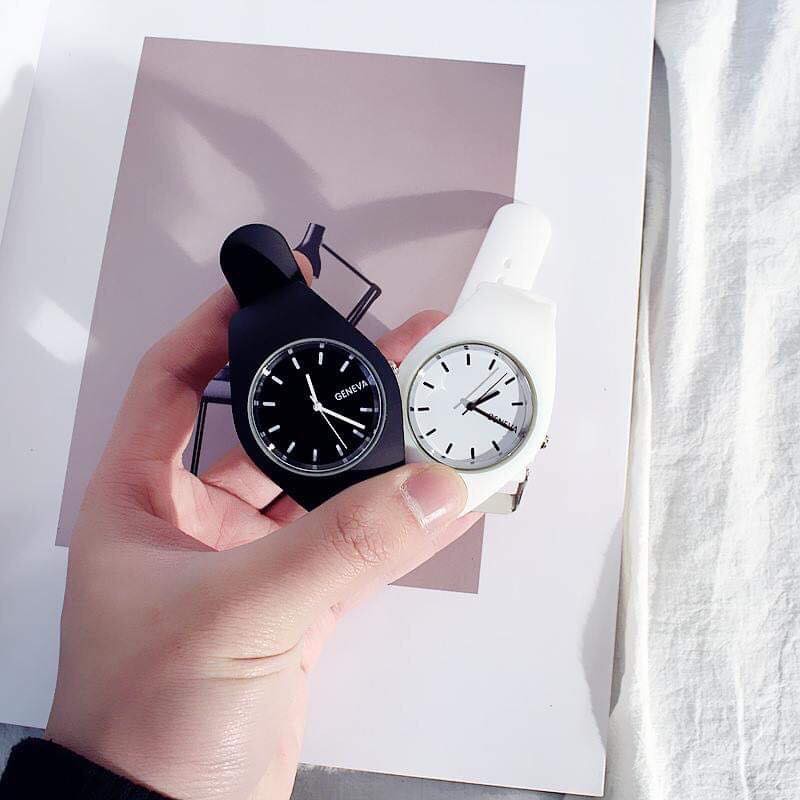 (Giá sỉ) Đồng hồ thời trang nam nữ Geneva G79 dây silicon