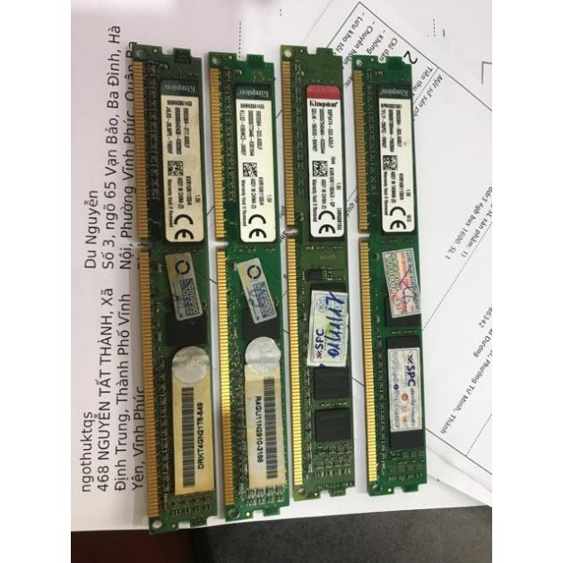 [ free ship] Ram Kingmax, Kingston Ddr3 4gb bus 1600 dùng cho main H61, H77,B75,B85, H81...