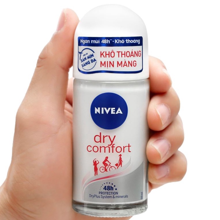 Lăn ngăn mùi NIVEA khô thoáng mịn màng (50ml)