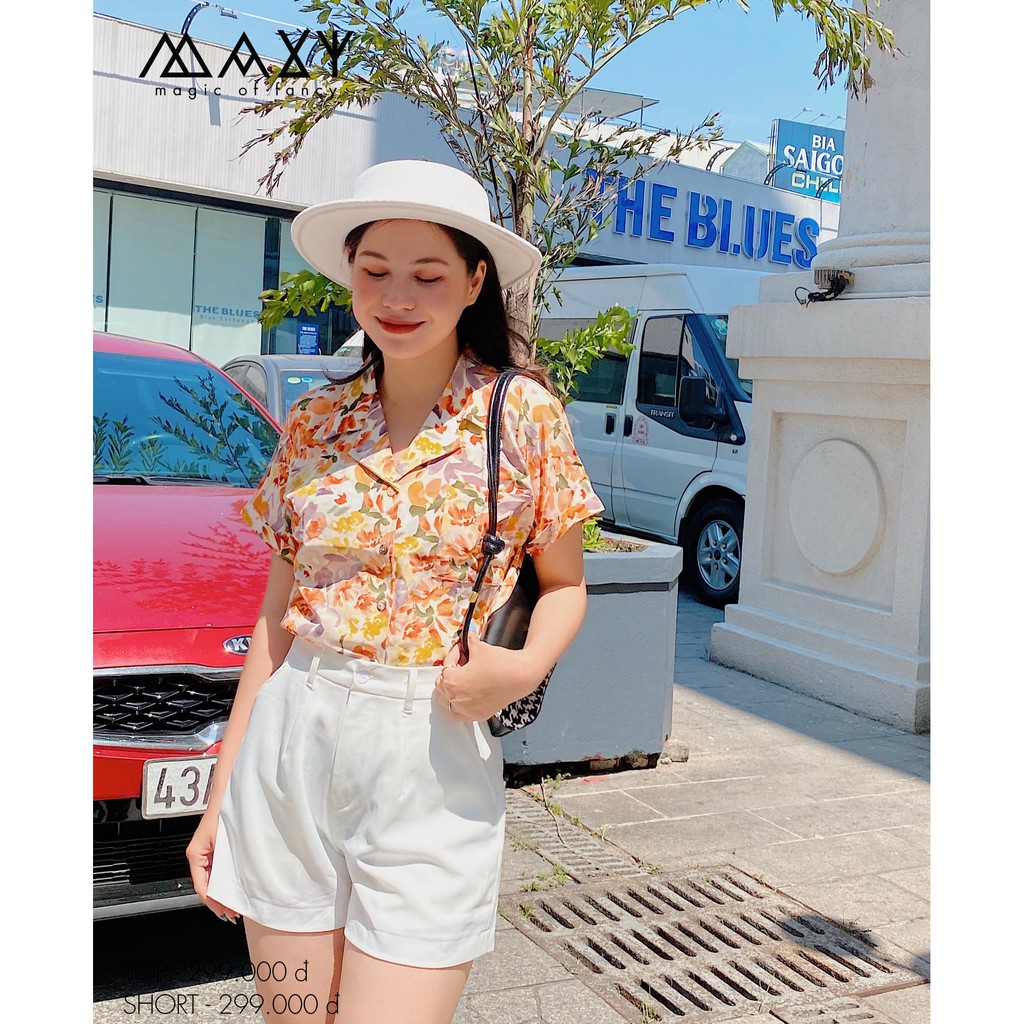 Quần short trắng năng động white short Maxy Workshop