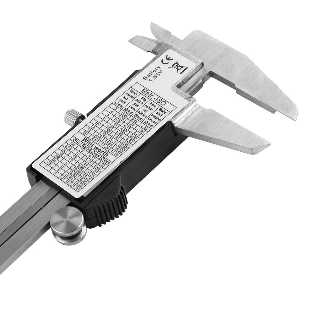 Muvako Thước Đo Điện Tử Chính Xác Bằng Thép Không Gỉ 150mm / 6inch