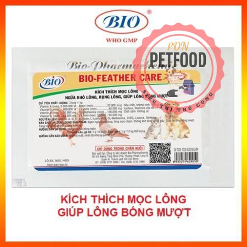 Bio Feather Care - Giúp Kích Thích Mọc Lông, Ngừa Rụng Lông, Giúp Lông Óng Mượt Chó Mèo