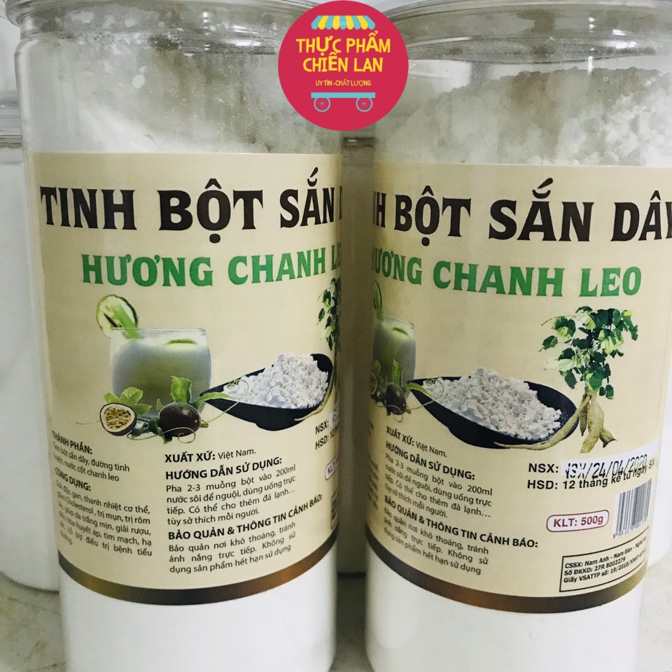 Tinh bột Sắn Dây Chanh Leo - hỗ trợ giải độc gan,thanh nhiệt cơ thể ,đẹp da hũ 500gr