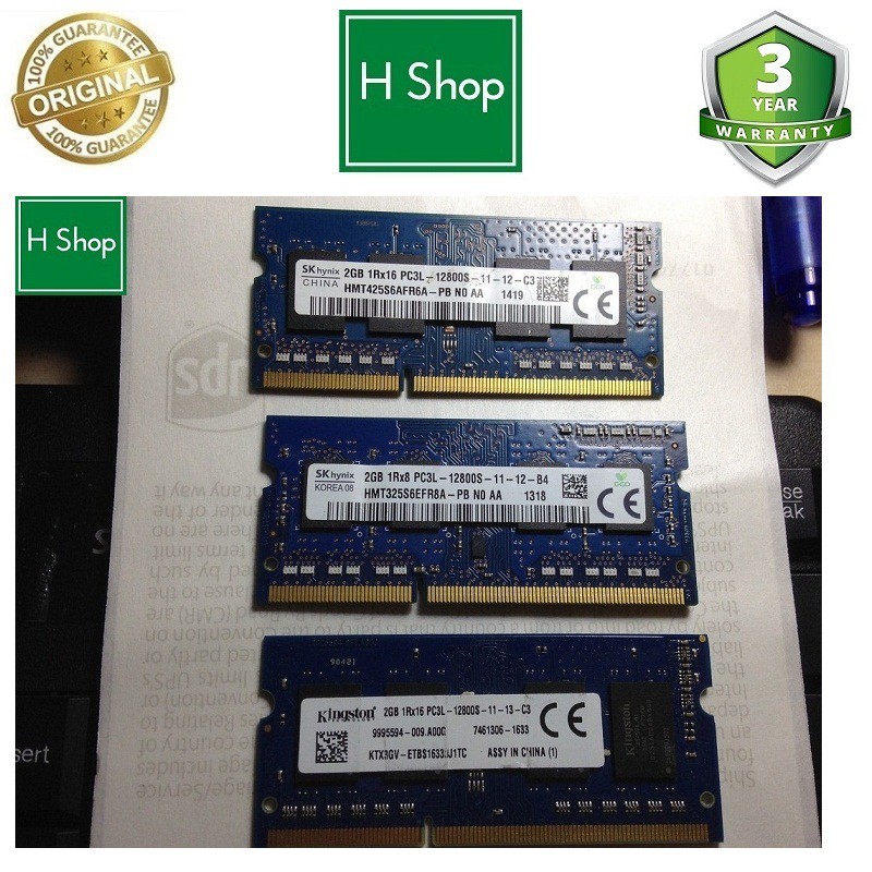 Ram Laptop 2Gb PC3L bus 1600 tháo máy chính hãng, bảo hành 3 năm