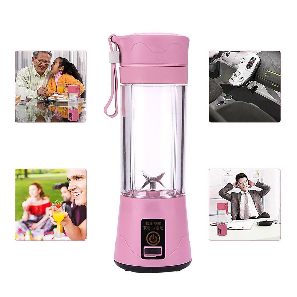 [huite]380ml Portable USB Electric Fruit Juicer Smoothie Maker Shaker Bottle