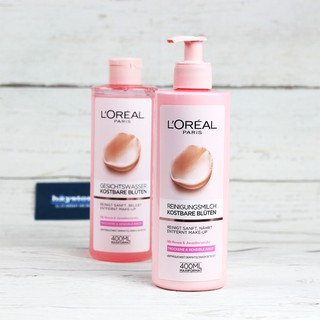 🍀 Sữa rửa mặt kiêm tẩy trang L'OREAL Reinigungsmilch Kostabare Blüten - Hàng xách tay Đức 🍀