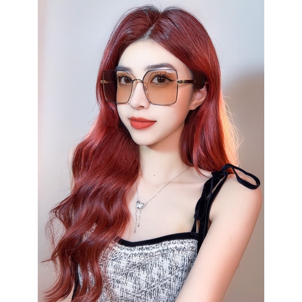 Kính mát gọng vuông ngoại cỡ 𝘾𝙝𝙖𝙣𝙚𝙡 CN/channel cao cấp kính râm nữ có 6 màu