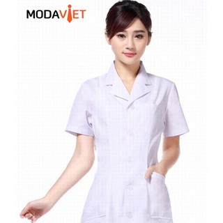Áo blouse y tá, điều dưỡng , dược sĩ - vải silk đẹp dài ngang mông