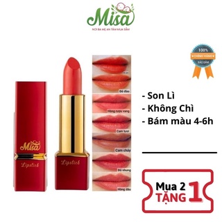 Son Lì Misa Lâu Trôi Chính Hãng, Son Thỏi Cao Cấp Dưỡng Môi Không Chì Hot Trend