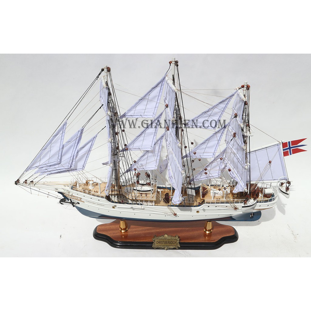 Mô Hình Thuyền Gỗ Lưu Niệm Phong Thủy Gia Nhiên Dạng Thuyền Cổ CHRISTIAN RADICH Chất Lượng Cao Xuất Khẩu (Giá xưởng)