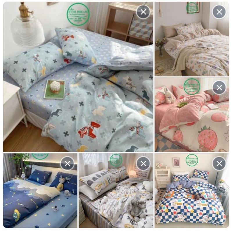 Tặng vỏ gối ôm, Chăn ga gối 100% cotton Living nhập khẩu, EverDream, nhiều mẫu dành cho bé yêu, miễn phí bo chun | BigBuy360 - bigbuy360.vn