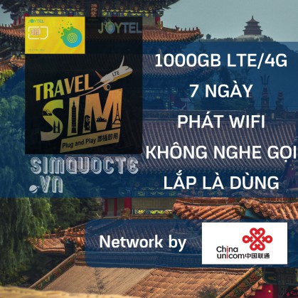 Sim Du Lịch Trung Quốc Internet Tốc độ 4G Trong 7 Ngày Không Chặn Facebook Google