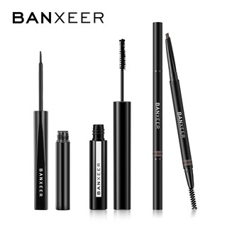 Bộ bút kẻ lông mày + bút kẻ mắt + Mascara Banxeer chống thấm nước lâu trôi