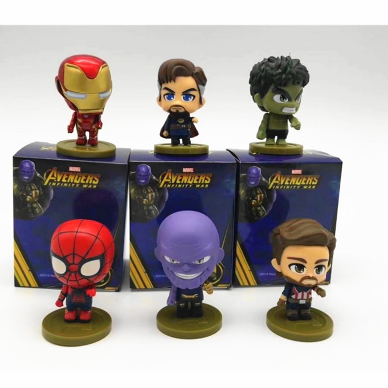 Bộ mô hình 6 nhân vật chibi Avengers: Cuộc chiến vô cực